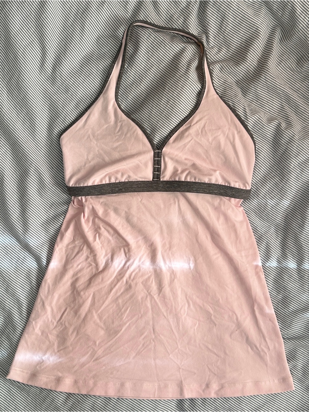 Lululemon Rare Vintage Women's Pink Halter Top Opem Back Babydoll